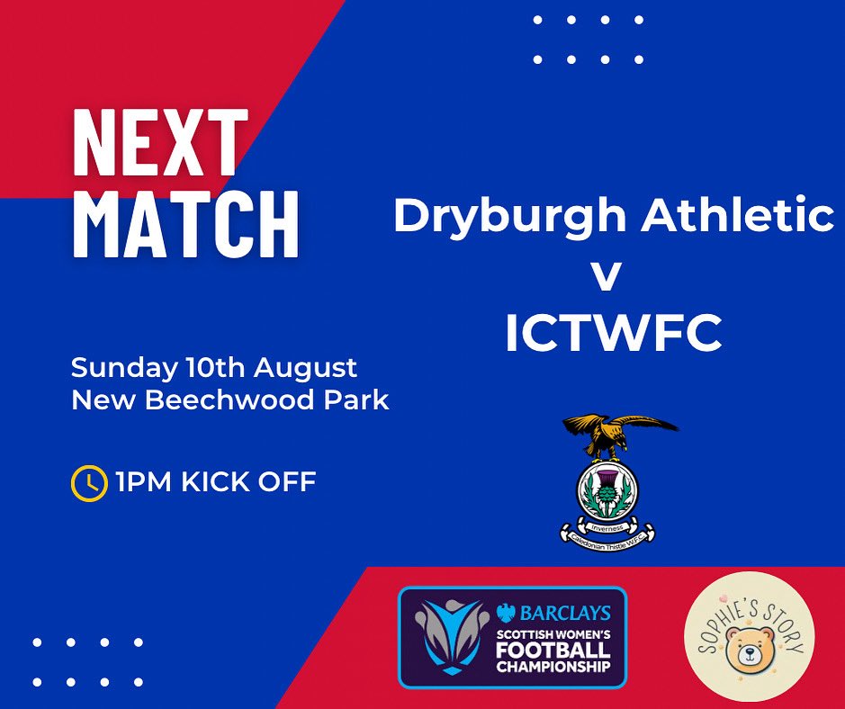 ICT Women (@ictwfc) on Twitter photo The <a href="/SWFChampionship/">Barclays Scottish Women's Championship</a> season kicks off this Sunday! We go to Dundee to face <a href="/DryburghAthW/">Dryburgh Athletic Women</a> with a 1pm kick off at New Beechwood Park. The <a href="/SWFChampionship/">Barclays Scottish Women's Championship</a> season kicks off this Sunday! We go to Dundee to face <a href="/DryburghAthW/">Dryburgh Athletic Women</a> with a 1pm kick off at New Beechwood Park.