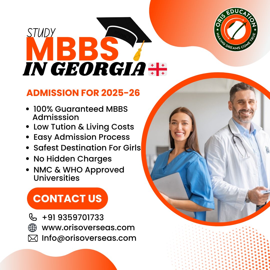 OrisEdu's tweet photo. 🎓Georgia welcome applications for the September 2025 intake. Join a leading institution in Georgia for your medical studies.

Contact us : +91 9359701733 

#MBBSAbroad #IndianStudentsAbroad #AbroadMedicaEducation #MBBSInGeorgia #StudyInGeorgia #GeorgiaMBBS #GeorgianUniversitie https://t.co/oK1YMsdpvZ