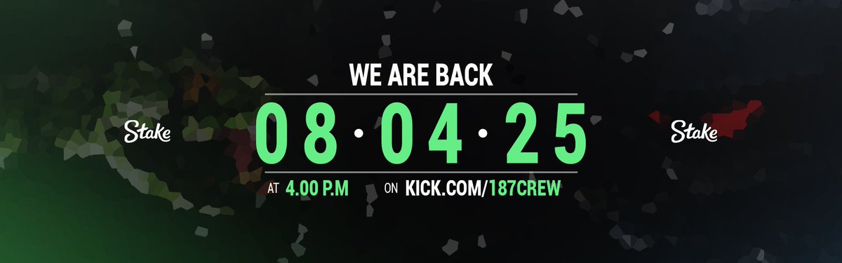 the187crew's tweet image. WE ARE BACK ! 🔥

Be there and discover the all new incredible features in advance !

📅  08.04.25 at 4.00 P. M CET
 👉  kick.com/187crew

@Stake @KickStreaming @StakeEddie 

#Stake #CryptoCasino #GamblingTwitter #Slots #CasinoStreamer #KickStreaming #BigWin #OnlineCasino…