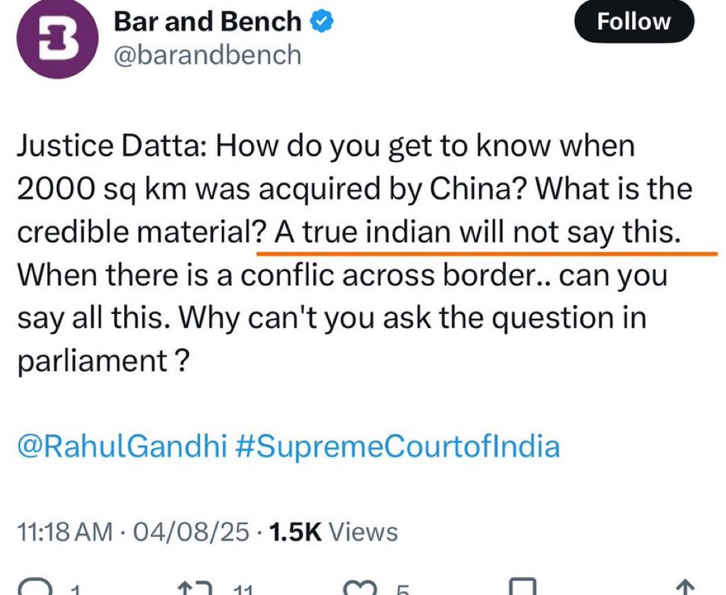 The Supreme Court lambasted Rahul Gandhi for Mocking the Indian Army, spreading lies on Galwan, and demoralizing our soldiers for cheap politics. 

Whose agenda was he carrying out???