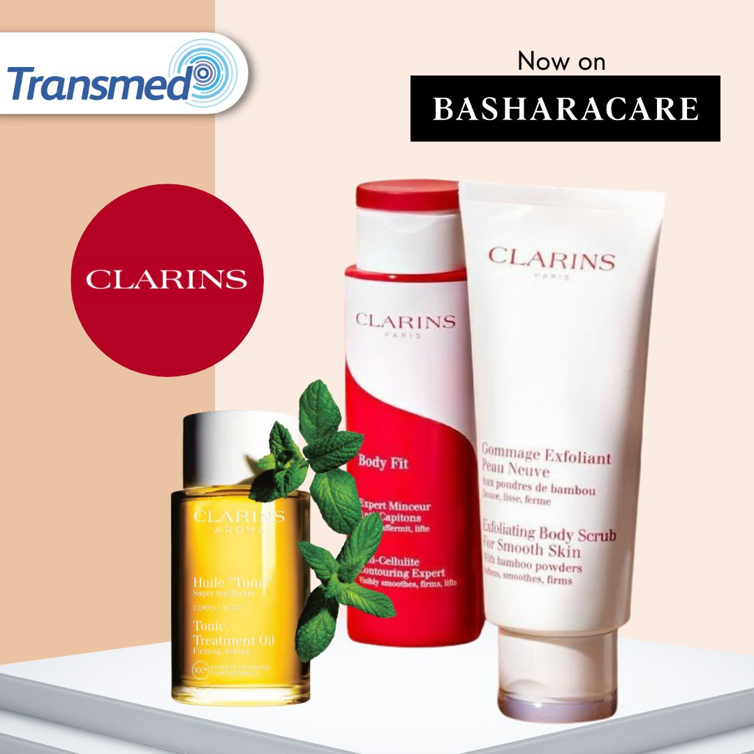 We are pleased to share that Clarins, the prestigious French skincare brand known for its expertise and plant-based innovation, is now officially available through @Basharacare.

Stay tuned for more exciting news.

#Transmed #Bacharacare #Clarins #BeautyCare