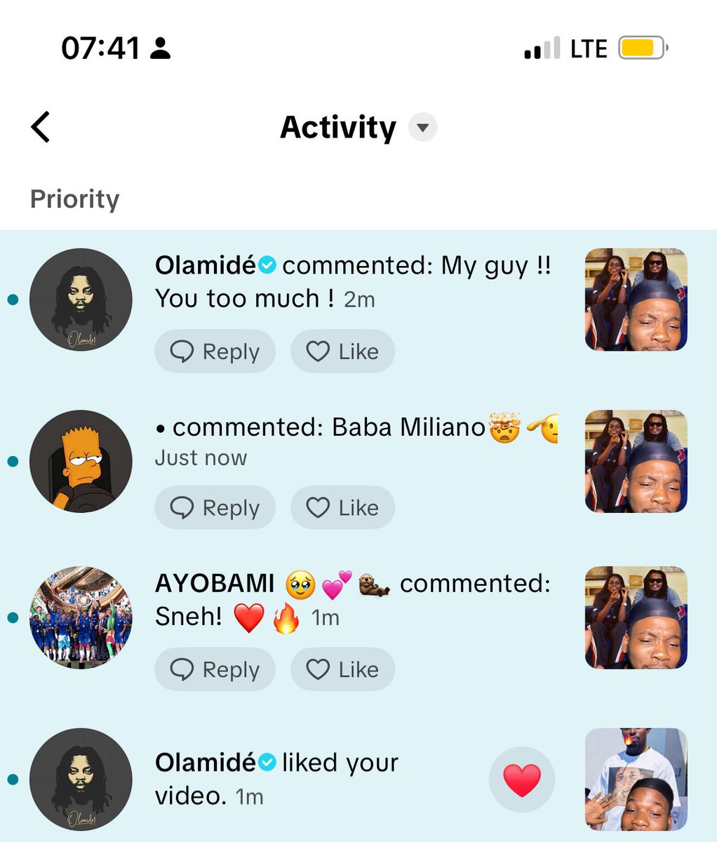Olamide just followed me on Tik Tok bro. Jesus