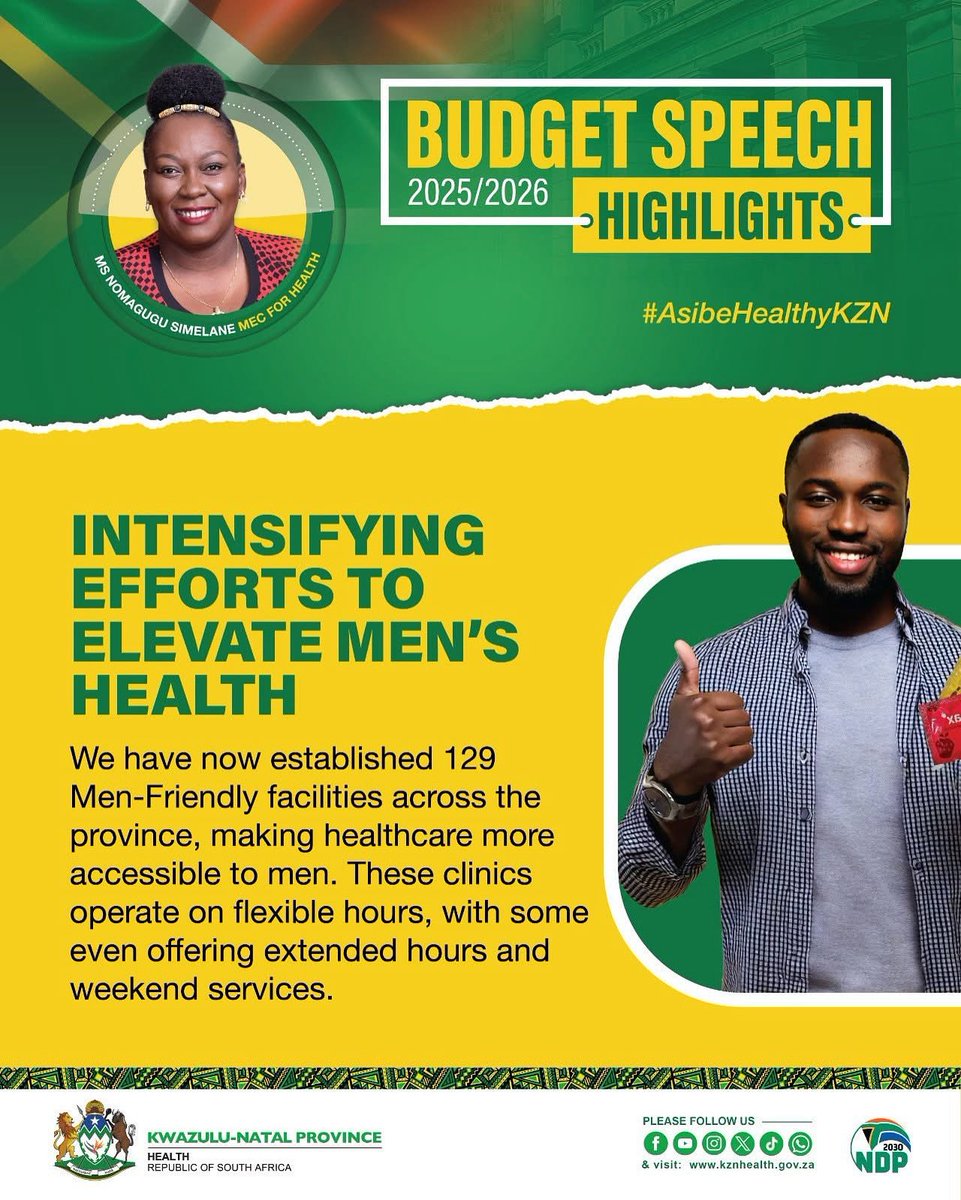 #kznhealthbudgethighlights : Madoda Sabelani!!

Aphelile amahlathi okucasha #asibehealthykzn