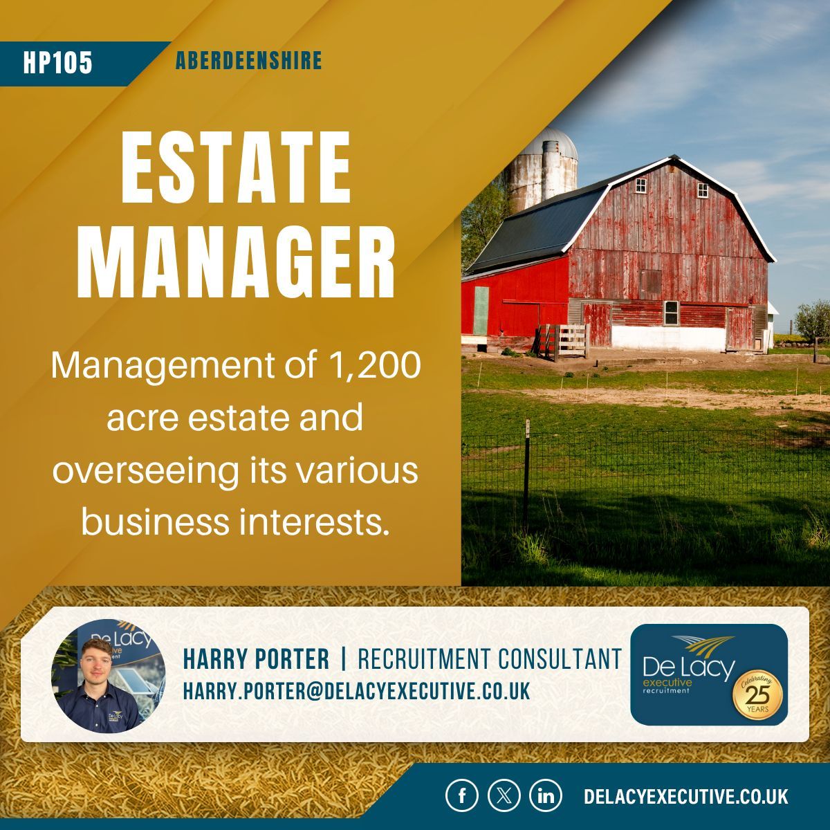 Are you a dedicated and proactive individual located in Scotland?

This includes general maintenance of the estate, its buildings, grounds, and gardens, managing contractors for outsourced work, and more!

Apply here: delacyexecutive.co.uk/jobs/hp105-est… 

#Hiring