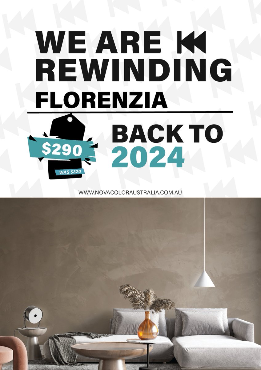 We are rewinding Florenzia back to 2024! ⏪

This sale will not last forever, so take advantage and get a quote for your space.
novacoloraustralia.com.au/product/floren…