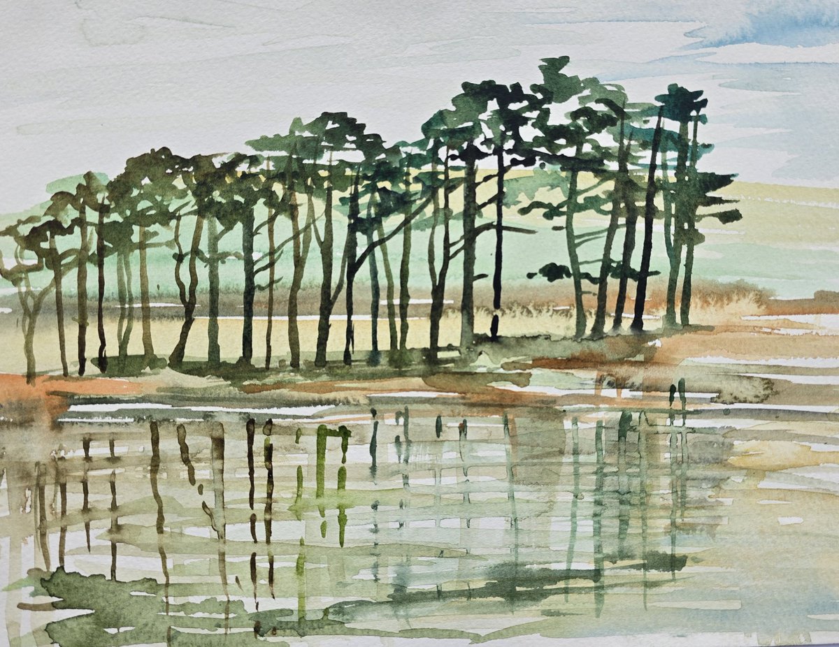 Treeline. A little watercolour from last weekend.