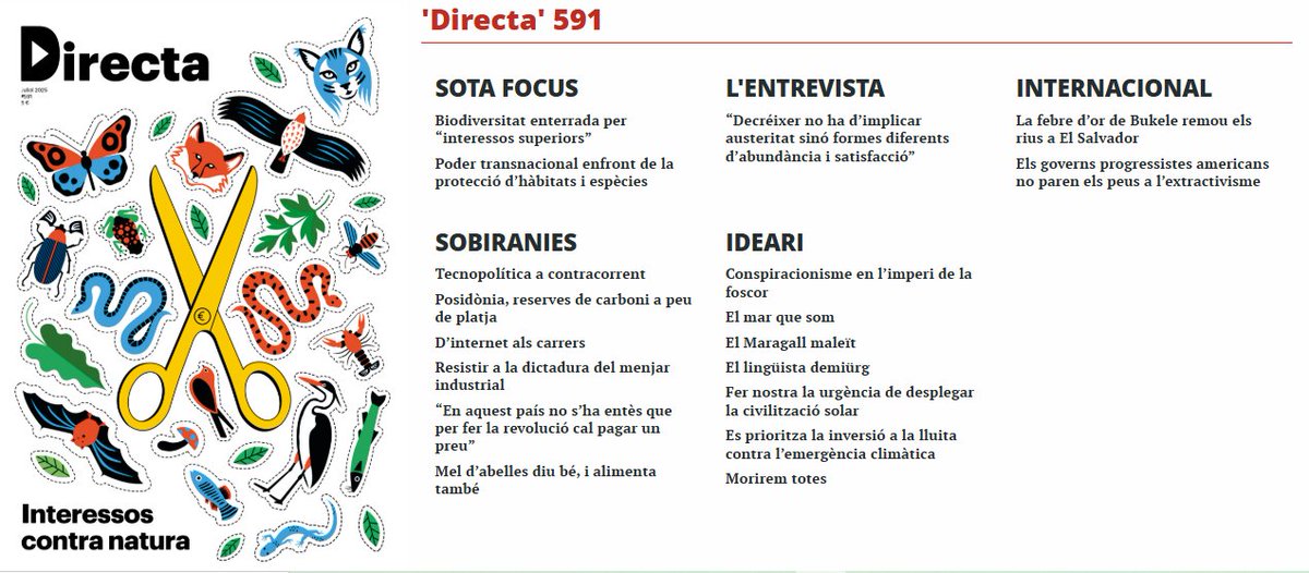 #EnObert la 'Directa' de juliol i agost ▶️directa.cat/papers/