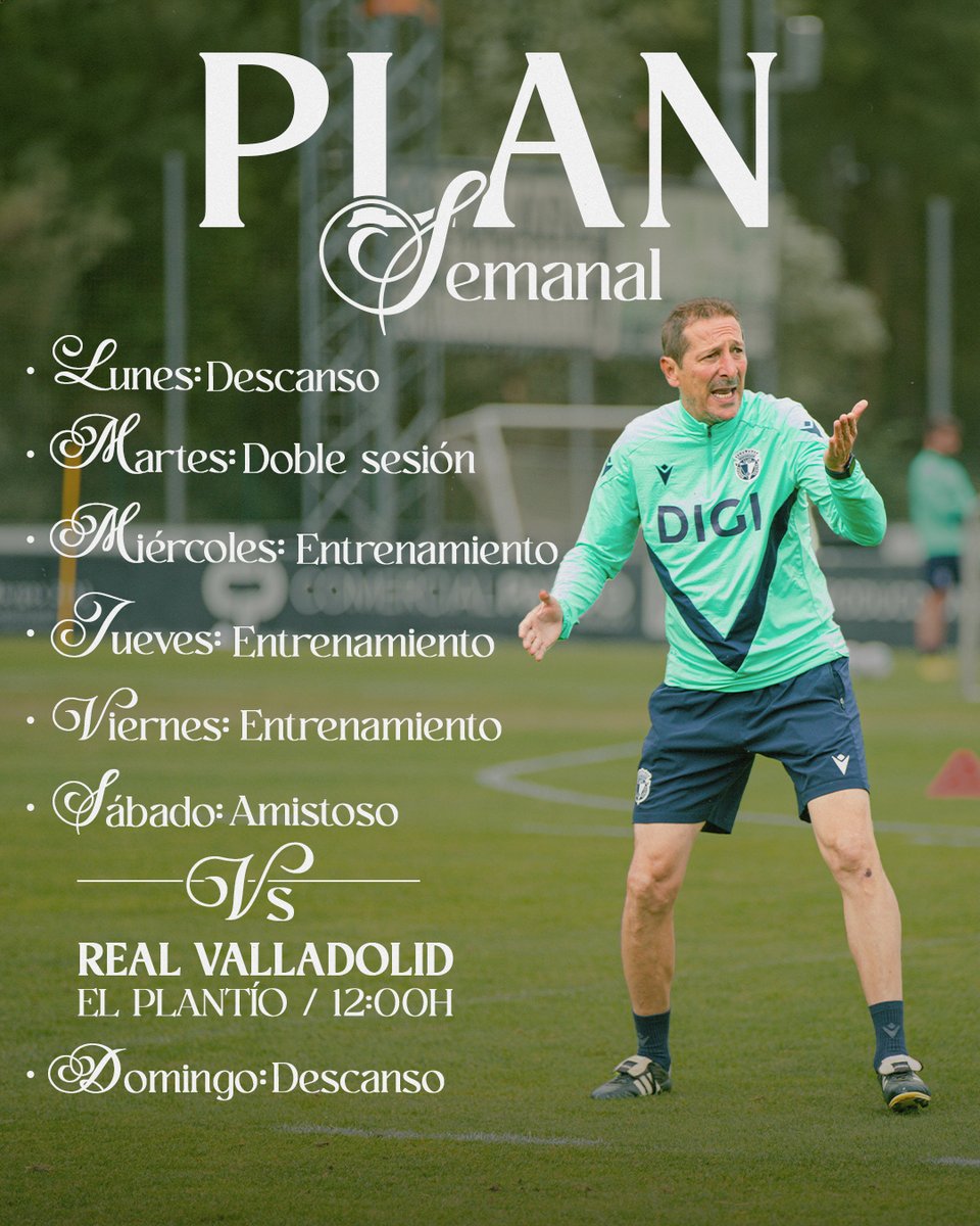Burgos Club de Fútbol (@burgos_cf) on Twitter photo 𝐏𝐥𝐚𝐧 𝐒𝐞𝐦𝐚𝐧𝐚𝐥 🗓️
El último antes de empezar <a href="/LaLiga2/">LALIGA HYPERMOTION</a> 🔜
A por todas 💪🏻
#PretemporadaBCF
#BurgosCF 𝐏𝐥𝐚𝐧 𝐒𝐞𝐦𝐚𝐧𝐚𝐥 🗓️
El último antes de empezar <a href="/LaLiga2/">LALIGA HYPERMOTION</a> 🔜
A por todas 💪🏻
#PretemporadaBCF
#BurgosCF