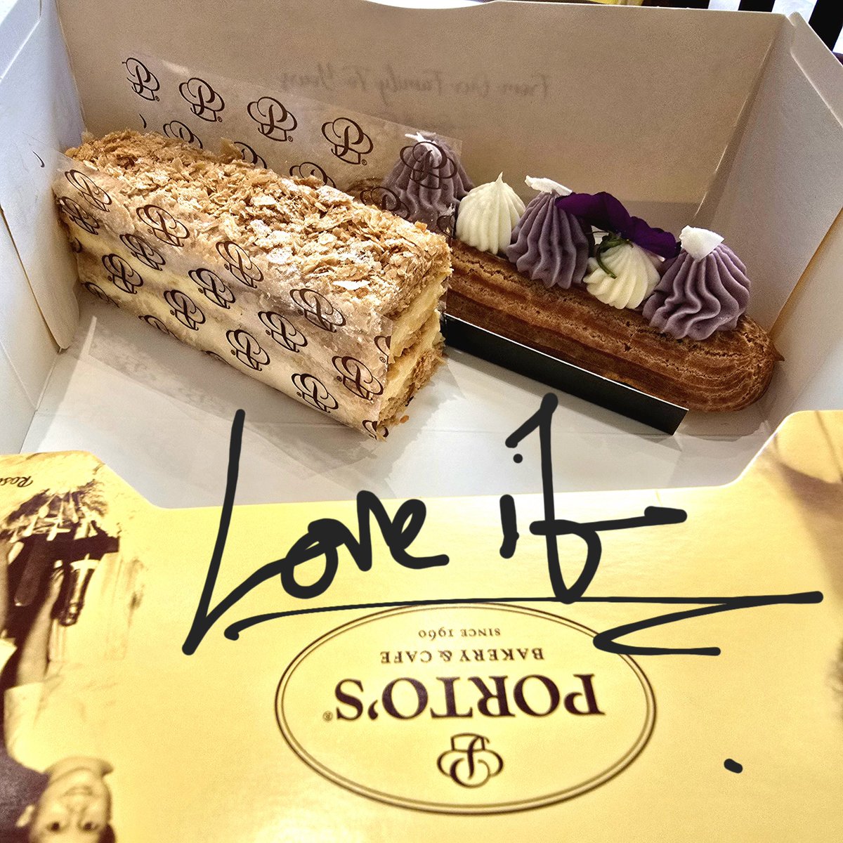 culu2012's tweet image. I always love these @Portos in Burbank! 😋 So delicious! I always stop by after work since it's nearby 😊
#portosbakery #pastries 
#napoleoncake #eclairpastry 
I just love it 😀 😍 ❤️