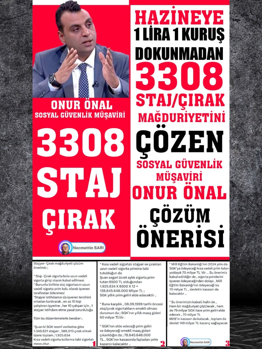 arife (@arife_811) on Twitter photo Uygulanabilirliği 💯🎯💯 olan <a href="/Onuronal_/">Onur Önal</a> çözüm raporu ile hem mağduriyet sonlanacak hemde SGK kasasina heryıl artarak 190 milyar gelir kazandıracak.
32
<a href="/RTErdogan/">Recep Tayyip Erdoğan</a>
<a href="/dbdevletbahceli/">Devlet Bahçeli</a>
<a href="/isikhanvedat/">Prof. Dr. Vedat Işıkhan</a>
Sigortasız Teknoloji
#StajyerÇırağaUzaydaSgkVarmı Uygulanabilirliği 💯🎯💯 olan <a href="/Onuronal_/">Onur Önal</a> çözüm raporu ile hem mağduriyet sonlanacak hemde SGK kasasina heryıl artarak 190 milyar gelir kazandıracak.
32
<a href="/RTErdogan/">Recep Tayyip Erdoğan</a>
<a href="/dbdevletbahceli/">Devlet Bahçeli</a>
<a href="/isikhanvedat/">Prof. Dr. Vedat Işıkhan</a>
Sigortasız Teknoloji
#StajyerÇırağaUzaydaSgkVarmı