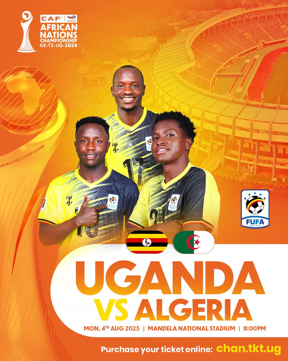 IT'S GAME TIME! 🇺🇬⚽️ 

Uganda Cranes take on Algeria tonight at 8PM EAT in the CHAN tournament opener.

Who's gonna grab those 3 points? 🤔