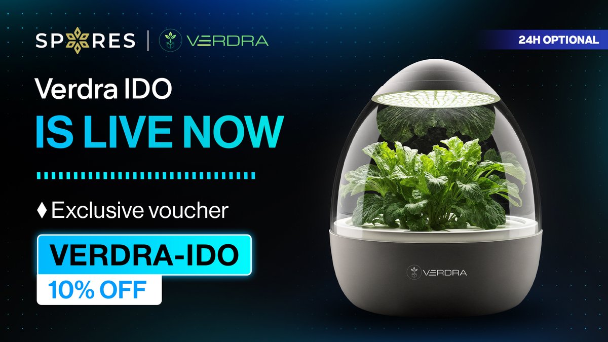📣 <a href="/TheVerdra/">Verdra</a> 𝐈𝐃𝐎 𝐈𝐒 𝐍𝐎𝐖 𝐋𝐈𝐕𝐄 𝐎𝐍 𝐒𝐏𝐎𝐑𝐄𝐒 𝐋𝐀𝐔𝐍𝐂𝐇𝐏𝐀𝐃 📣

Introducing Verdra - a pioneering real-world asset (RWA) crypto project transforming farming through blockchain-powered tokenization and profit-sharing. 

✔️  JOIN NOW: launchpad.spores.app/ido/verdra-ido
🍀