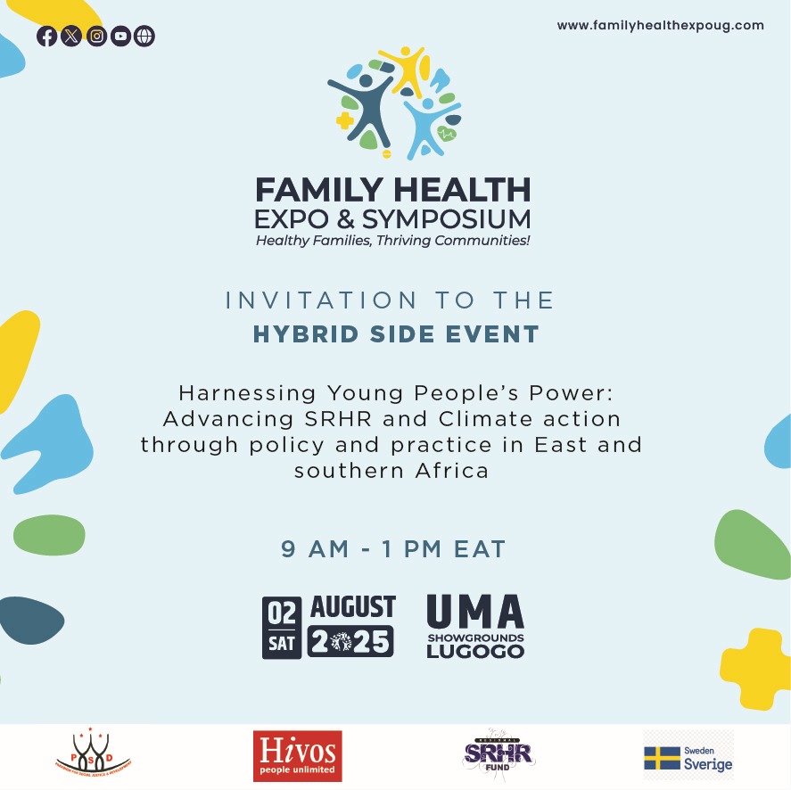 We invited participants to join Harnessing Young People's Power in Advancing SRHR and Climate Action through Policy and Practice in East and Southern Africa.

Google Meet joining info
Video call link: meet.google.com/ius-qkvz-scd

#FamilyHealthExpo #PreventionStartsWithMe