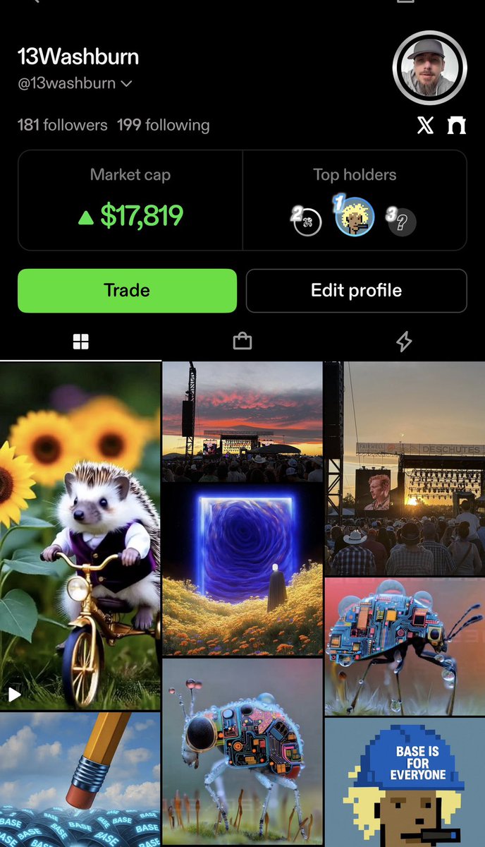 13washburn's tweet image. Really appreciate the support !! #JessePollak is OG !! #Zora @zora #base #based $Zora #creatorcoins let’s grow together! #baseisforeveryone 🟦🟦🟦 zora.co/@13washburn