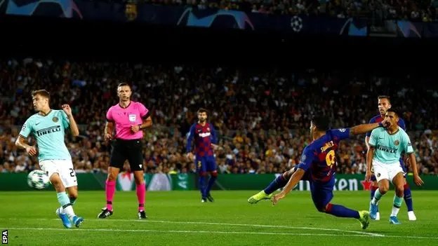 Barcelona vs Inter Milan (2-1) – 2018 Champions League Group Stage

Needing a victory to advance in a tough group, Barça was trailing at Camp Nou. Two goals from Luis Suarez, of which one was a brilliant volley, saw them complete a comeback and progress