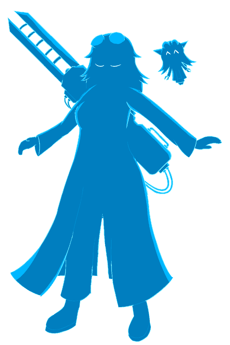 Silhouette I did of my OC, Maia.
