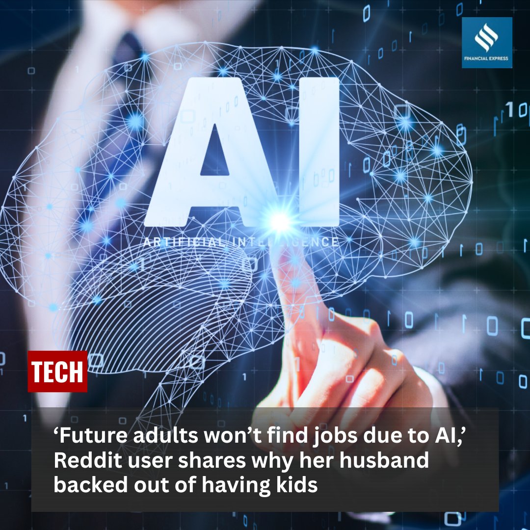 A viral post of Reddit shows the concerns of a 35-year-old woman over her husband not having plans of having a child, owing to the grim job market situation created by AI. 
Read here: tinyurl.com/5246hc82