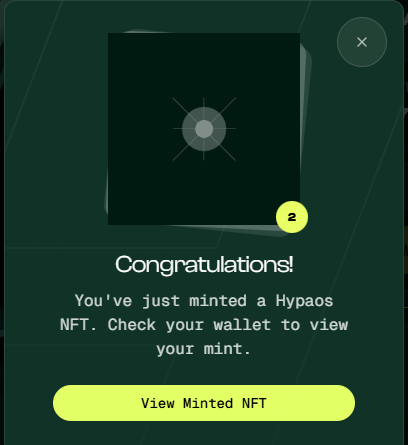 Von_error's tweet image. minted @Hypaos