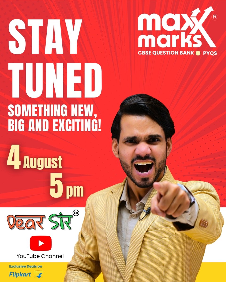 VidyaPrakashan's tweet image. 𝐃𝐞𝐚𝐫 𝐒𝐢𝐫 𝐫𝐞𝐜𝐨𝐦𝐦𝐞𝐧𝐝𝐬 𝐭𝐡𝐢𝐬 𝐛𝐨𝐨𝐤 𝐟𝐨𝐫 𝐚𝐥𝐥 𝐂𝐁𝐒𝐄 𝐬𝐭𝐮𝐝𝐞𝐧𝐭𝐬!
He’s coming today at 5 PM with a special video — don’t miss it.
This is the book every teacher is talking about!
#DearSir #CBSE #RecommendedBook #MaxxMarks