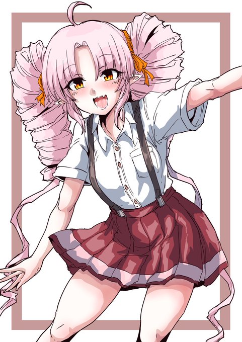 今日の日課はワイシャツサスペンダースカートついなちゃんです 