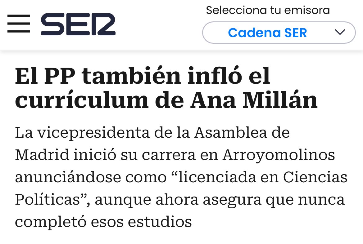 Ahora la vicepresidenta de la Asamblea de Madrid.

No va a quedar ninguno.