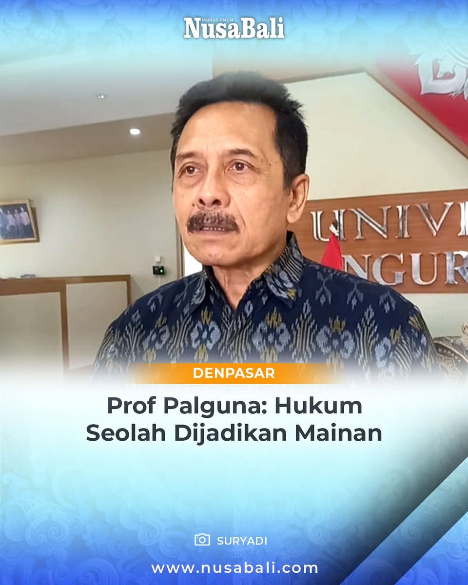 Ini komentar pedas sekali 
Sekaliber KETUA MAJELIS KEHORMATAN MAHKAMAH KONSTITUSI (MKMK)  dan GURU BESAR FAK HUKUM UNAND.
Menilai pemberian amnesti d abolisi kepada Hasto d tom lembong oleh Ptesiden Prabowo
HUKUM DIJADIKAN MAINAN
Tragis ya Prof. 😭