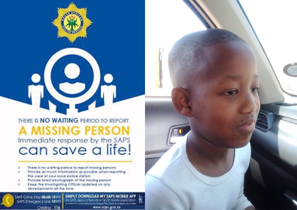 SAPoliceService's tweet photo. #sapsGP The police in Gauteng are requesting the community to assist in locating an 8-year-old boy, Siyabonga Mkhwanazi, who has been reported #missing. He was last seen on 02/08, in Emndeni, Soweto, wearing black tracksuit. 

Anyone with information about the whereabouts of Siyabonga Mkhwanazi is urged to please contact Constable Shane Ngwana of #FCS on 071858 9474 or Crime Stop on 08600 10111. Alternatively one can drop an anonymous tip off via the #MySAPSApp, which can be downloaded on any smartphone. SG. https://t.co/YJ7V56CKlv