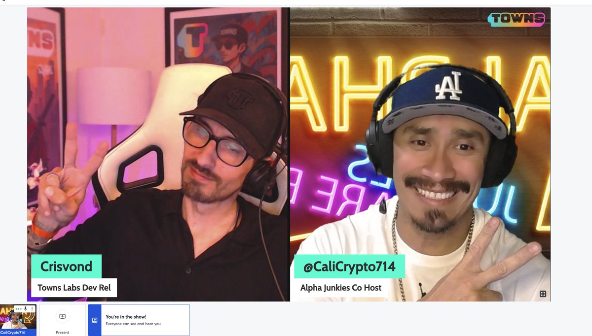 Had an amazing weekend going live with my brother <a href="/cris_vond/">CrisVond</a>, talking about one of our favorite topics, <a href="/townsxyz/">Towns App</a>. Appreciate the real ones in your circle and always show them love.😎👌💯