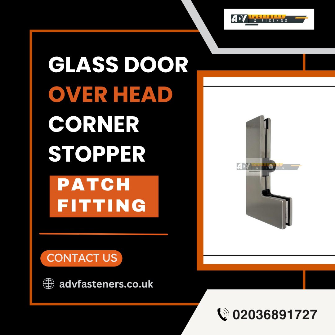 advfasteners_'s tweet photo. 👉Ensure smooth and secure door movement with our Glass Door Overhead Corner Stopper Patch Fitting. Perfect for modern shopfronts and office entrances, offering durability and a sleek finish!
#GlassDoorFittings #PatchFitting #ModernShopfronts
👉Website: https://t.co/DCzvHE4Mp1 https://t.co/bNGT7mvSDU