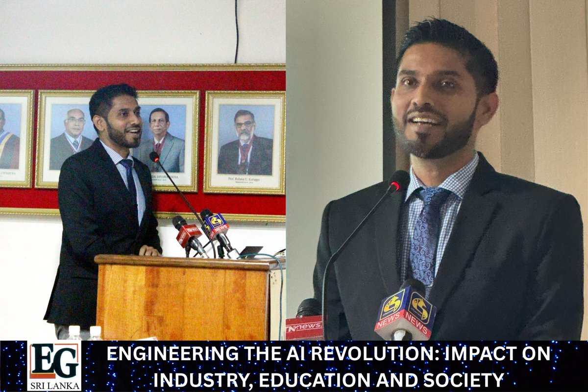 ragelrg's tweet photo. An inspiring evening speaking at the #EGSL2025 Annual Technical Session on Engineering the AI Revolution.

Thanks to @OPA_SriLanka for the collaboration as they celebrate 50 years of impact.

#AI #RoshanRagel #EGSL #OPA #KeynoteSpeaker #AILeadership #SriLanka https://t.co/TpTNacBn5j