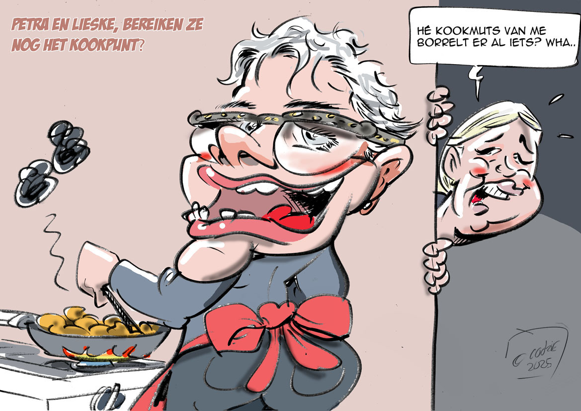 CARTOON, naderen we het kookpunt? bij Petra en Lieske #rtl #benbvolliefde #lieske #petra
