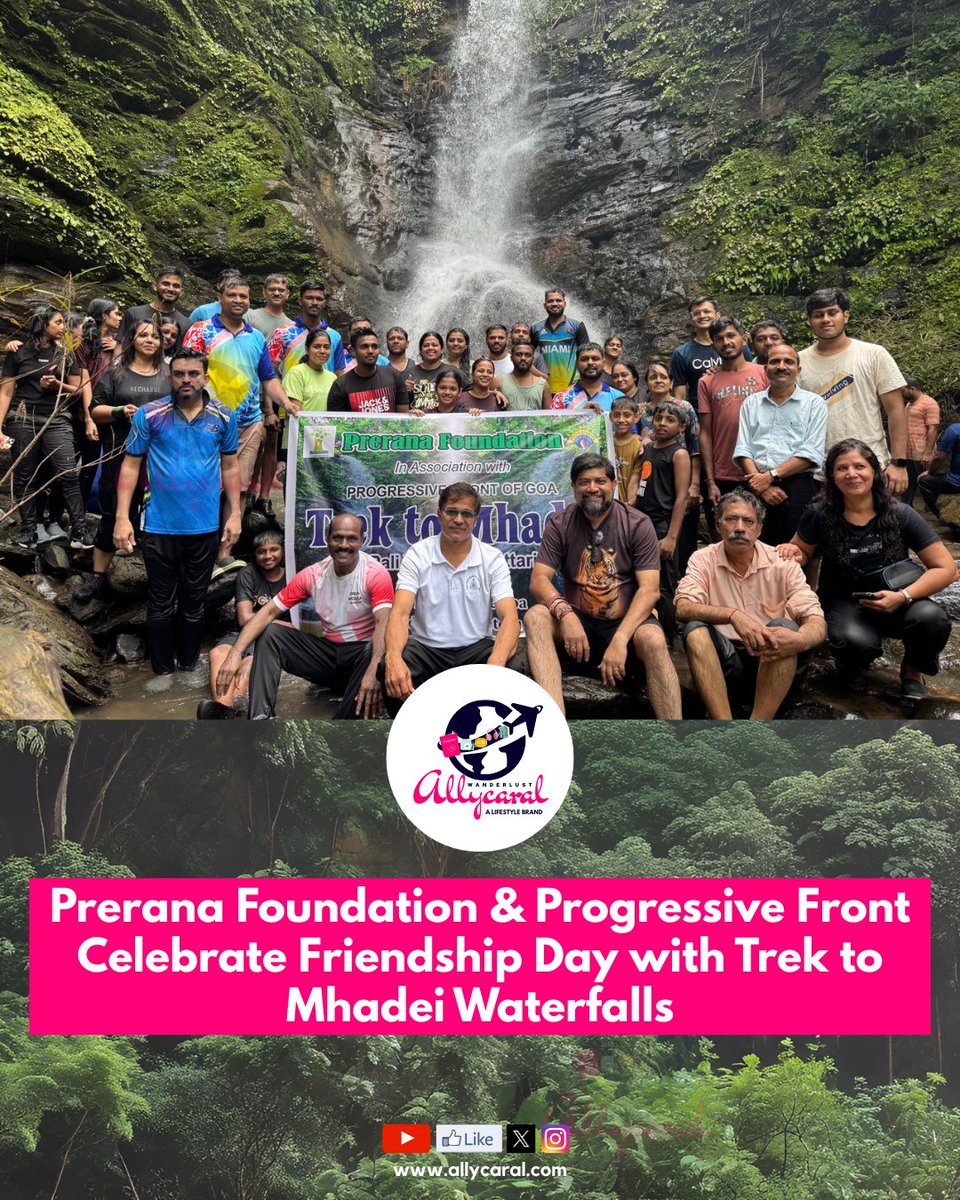 allycaralgoa's tweet image. 🌿 53 Goans aged 10–66 joined a Friendship Day Trek to Mhadei, organized by Prerana Foundation and Progressive Front of Goa. Shivling Waterfall stole the show! 🌊

📖 Read more on: allycaral.com/2025/08/04/pre…

#MhadeiTrek #FriendshipDay2025
