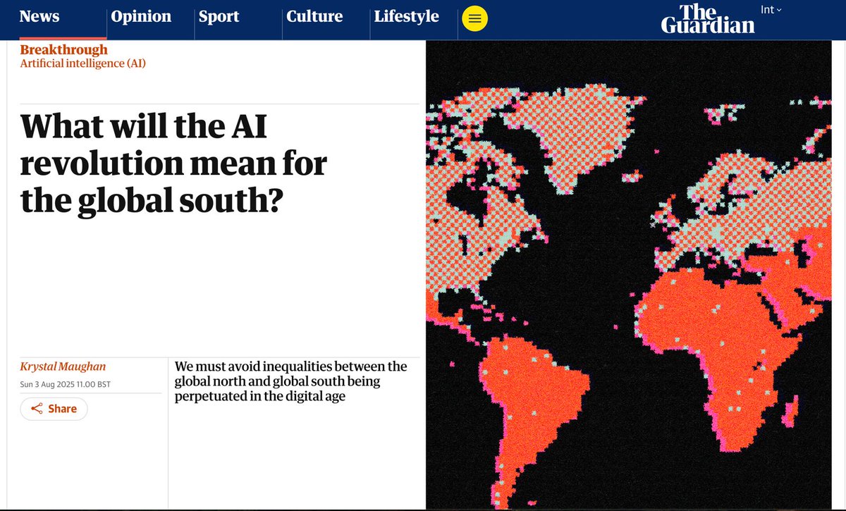 "Associate prof of economics Fadhel Kaboub talks about how “a lack of vision for oneself results in being a part of someone else’s vision”, reflecting on how systematically lacking an access to infrastructure results in local trade deficits in economies."
theguardian.com/commentisfree/…