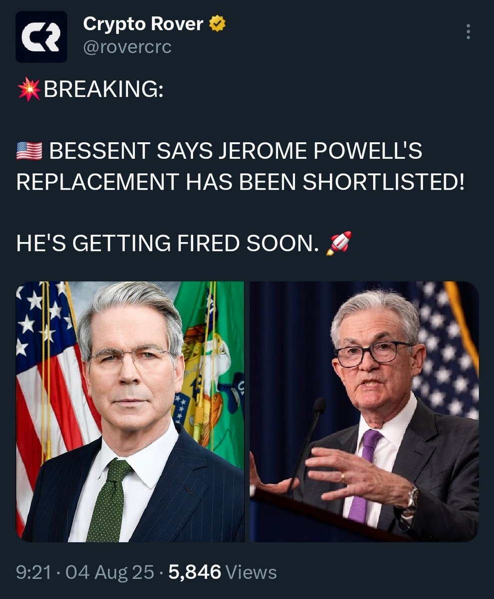 seth_fin's tweet image. There are many influencers spreading lies. ✍️💀

The Fed Chair Jerome Powell&apos;s mandate ends in May 2026. He is not getting fired.

He will be replaced when his term is over. It doesn&apos;t matter if you like nor hare him, this is the fact.