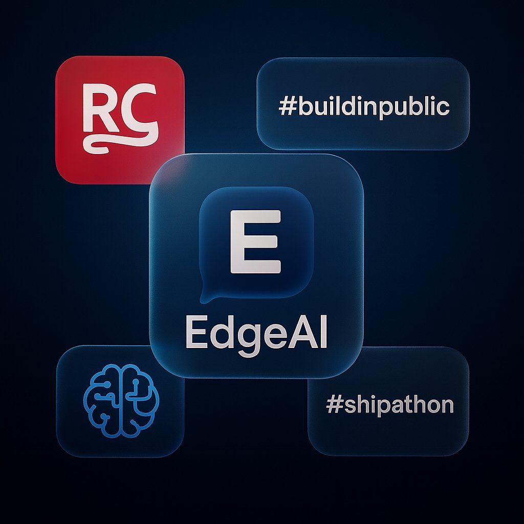 Over the last few days, I joined the #Shipaton by <a href="/RevenueCat/">RevenueCat</a>  to kick off my first #buildinpublic journey.

I'm building EdgeAI — a mobile SaaS app that gives each user their own AI agent.

✅ Progress:
- Domain reserved 🌐
- Enrolled in Apple Dev Program 
- Exploring AI agent