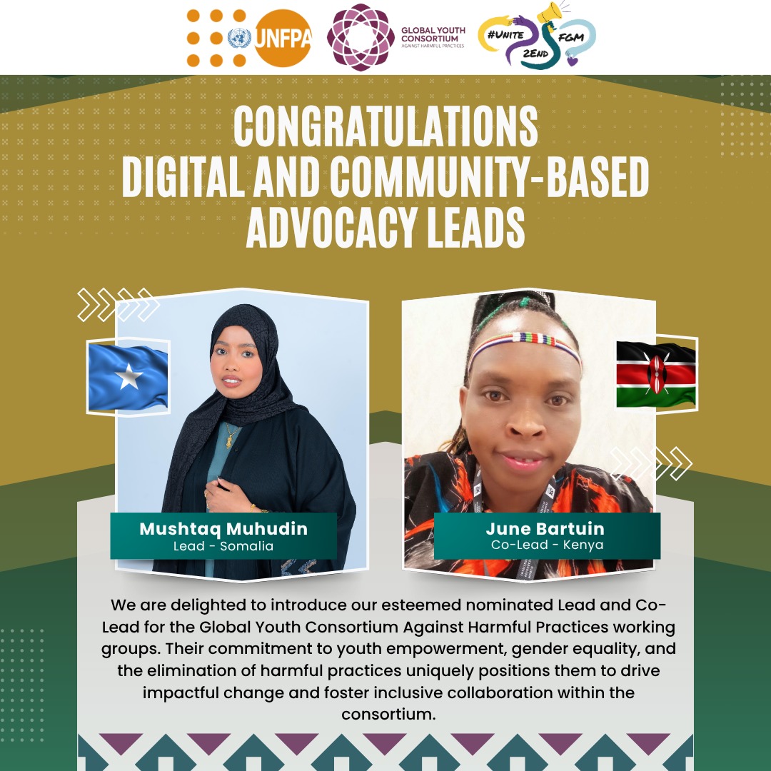 Tufaaxcadey's tweet photo. Honored to serve as Lead for Digital & Community-Based Advocacy for the Eastern & Southern Africa region under @fgm_global.
Through @EmpowerRiseHub, I’ll keep amplifying youth voices & driving action to end FGM across the region.
#EndFGM #YouthLead #ESARegion https://t.co/fkx4ZZ68ov