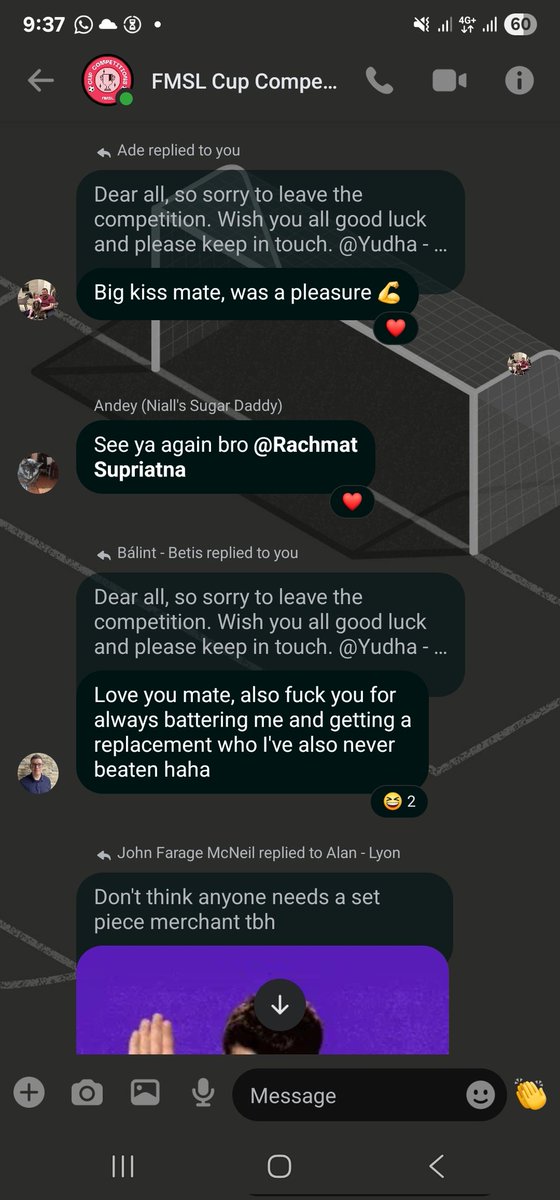FM Garuda | ๐ค๐since 1995 (@fmgaruda) on Twitter photo Sadly, I need to leave FMSL after got promotion with Marseille to the Prem. Friendship over the result is the main idea of my involvement in that competition. I will miss them a lot, my good friends in FMSL. <a href="/jamdips/">Jambudipa Football Club.</a> will pick up where I left off, wish him all the best๐ซฑ๐ปโ๐ซฒ๐ผ๐ฎ๐ฉ Sadly, I need to leave FMSL after got promotion with Marseille to the Prem. Friendship over the result is the main idea of my involvement in that competition. I will miss them a lot, my good friends in FMSL. <a href="/jamdips/">Jambudipa Football Club.</a> will pick up where I left off, wish him all the best๐ซฑ๐ปโ๐ซฒ๐ผ๐ฎ๐ฉ