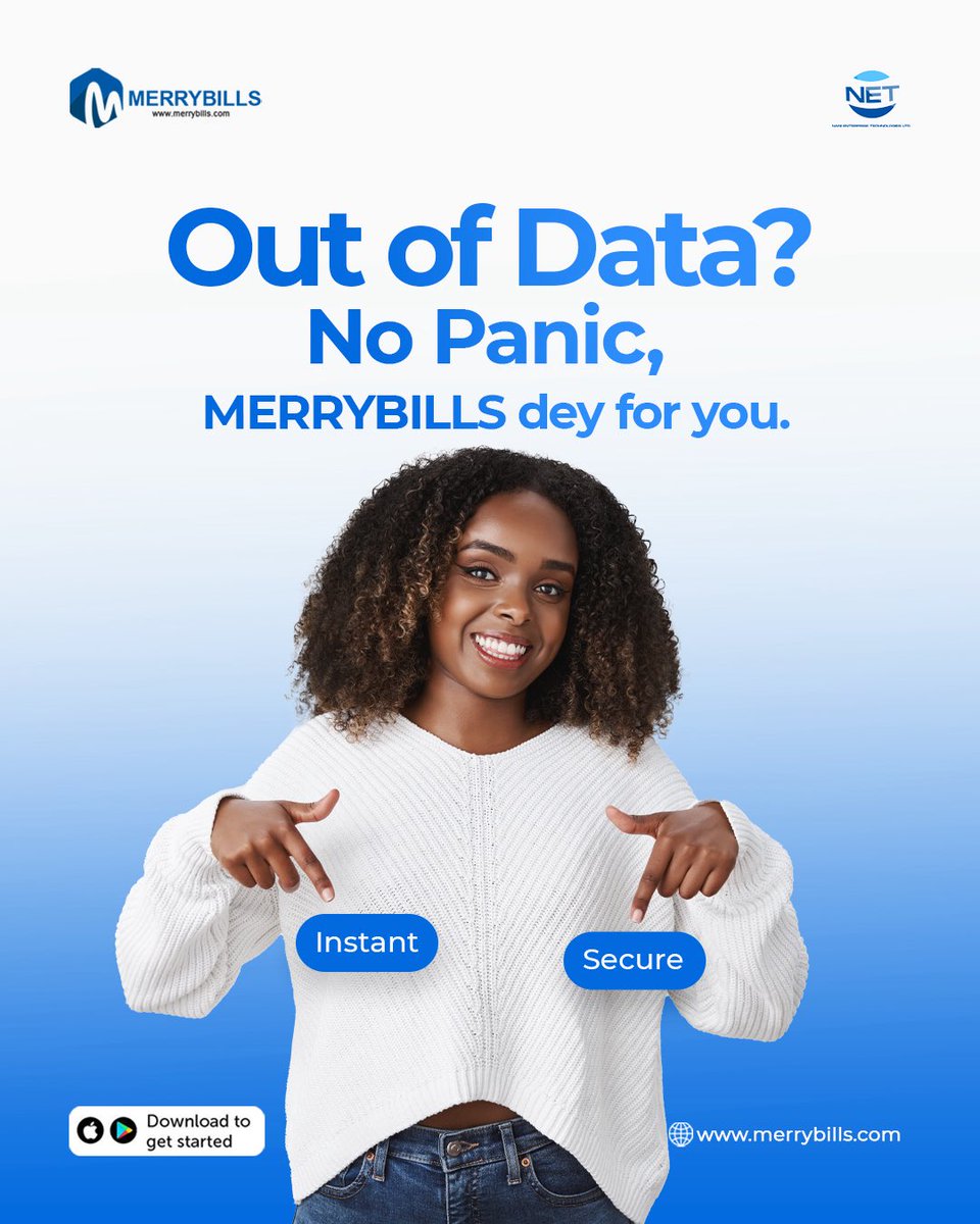 merrybills_'s tweet image. Out of Data? No panic, Merrybills dey for you. #instantdata #secure #reliable #affordable #merrybills #data #datalife