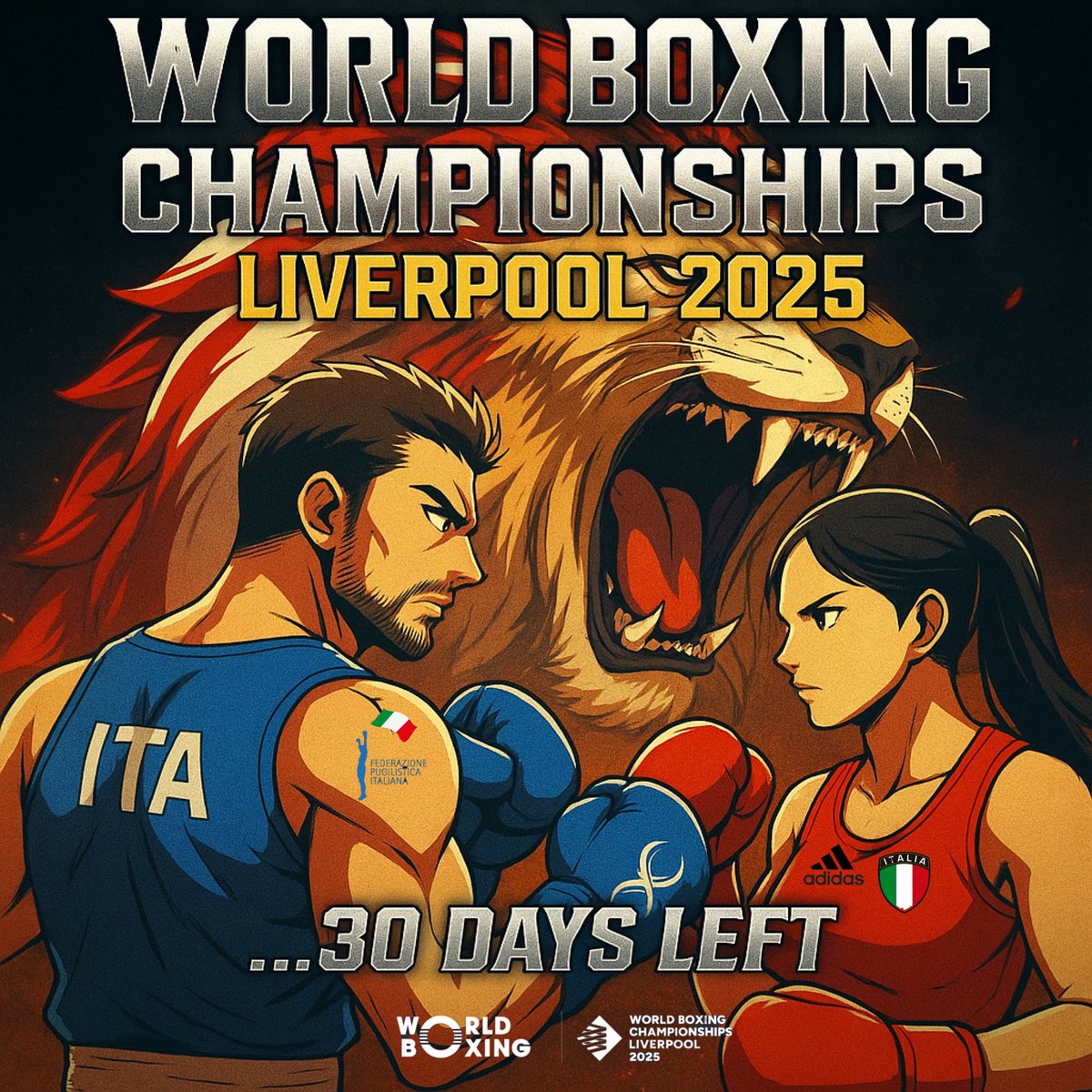 FPIBoxe's tweet image. #Onemonthleft - 1 Mese al via 

🥊 🏆 World 🌍 Boxing Championships - Liverpool 🏴󠁧󠁢󠁥󠁮󠁧󠁿 2025 
🏟️ M&amp;amp;S Bank Arena 
📆 4-14 Settembre 

🥊 🇮🇹 Oggi (4/8) inizia l’ultimo mese di lavoro per gli azzurri e le Azzurre in vista della Kermesse iridata… 

🥊 Forza Italia Boxing Team  😎 🇮🇹🔥