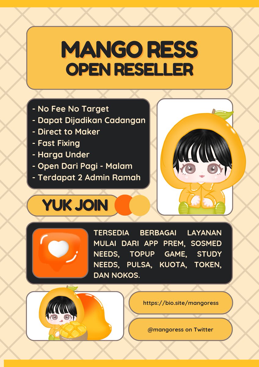 paineuple's tweet image. Haii! Fh @mangores lagi opress nih~ 🥭

Mulai dari 100p aja!
Ada app prem, sosmed needs, topup game, unlock docs, dan lainnya🍃

Adminnya segar, ramah, dan nggak bikin asem 😋

✨ DM sekarang sebelum habis manisnya~ ⌛

[#zonauang] tag. Fh opress, fh open reseller