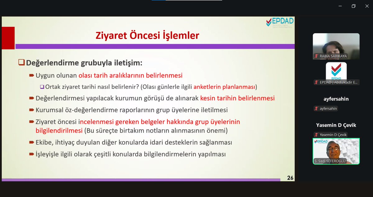 2025-2026 Değerlendirme Dönemi Ekip Başkanları Toplantısı Gerçekleşti