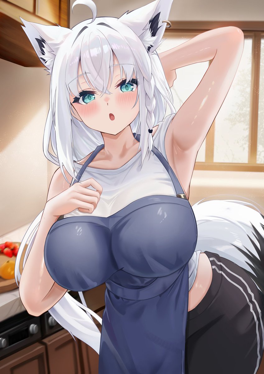 FBKのエプロン姿 
 #絵フブキ