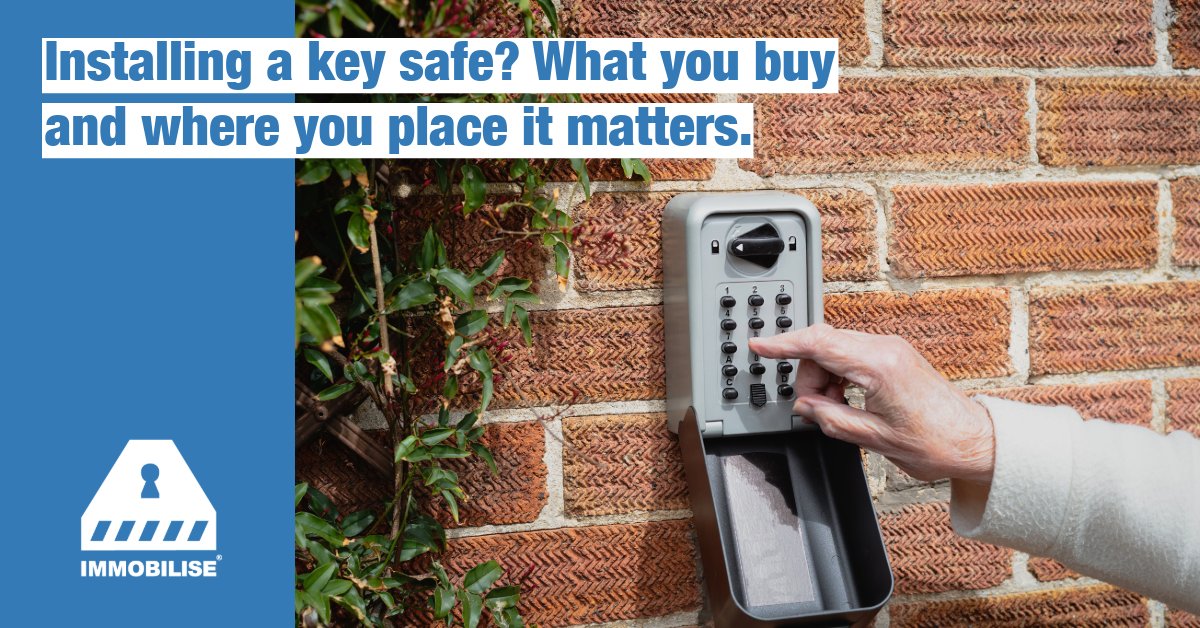 ImmobiliseCrime's tweet image. Thinking of installing a key safe? Nottinghamshire Police warns visible or uncertified models may increase burglary risk. 

✅ Choose a certified product - Secured By Design, Loss Prevention Standards: LPS 1175 or Sold Secure 
🔒 Install it discreetly. 

#Immobilise #KeySafe