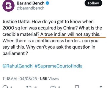Supreme Court to Rahul Gandhi - ‘ A true Indian will not say this’ 
A TRUE INDIAN 
Well .. I rest my case here 

(Acha hua mast daant padhi R baba ko )
