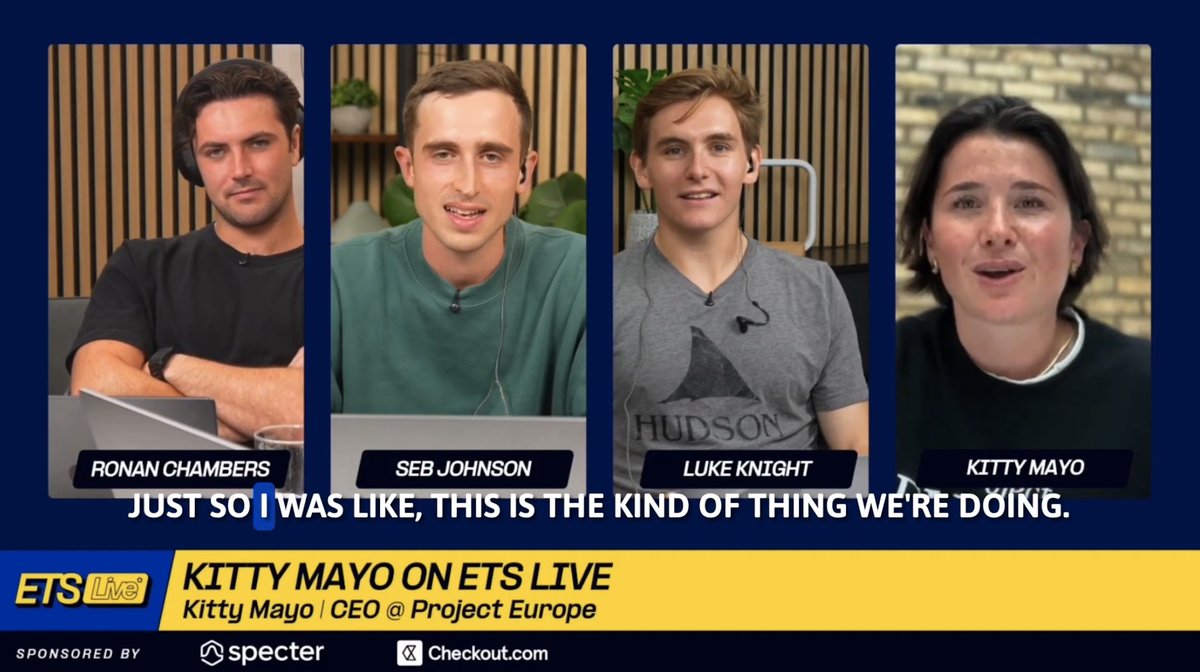 Luke Knight (@lukeknight) on Twitter photo gm
Episode 7 of <a href="/ETSLive_/">ETS Live</a> is out now and it's a banger!
Here's the GL:
<a href="/HenryJPalmer/">Henry Palmer</a> - Founder and Managing partner at <a href="/LIGHTRIDGEVC/">Lightridge</a>
<a href="/saarsten/">Sten Saar</a> - CEO at <a href="/Zegocover/">Zego</a>
<a href="/justinbasini/">justinbasini</a> - Cofounder and CEO at <a href="/ClearScore/">ClearScore</a>
<a href="/Liamfuller_/">Liam Fuller</a> - Cofounder at Source
<a href="/Kitty_Mayo_/">kitty mayo</a> - CEO at gm
Episode 7 of <a href="/ETSLive_/">ETS Live</a> is out now and it's a banger!
Here's the GL:
<a href="/HenryJPalmer/">Henry Palmer</a> - Founder and Managing partner at <a href="/LIGHTRIDGEVC/">Lightridge</a>
<a href="/saarsten/">Sten Saar</a> - CEO at <a href="/Zegocover/">Zego</a>
<a href="/justinbasini/">justinbasini</a> - Cofounder and CEO at <a href="/ClearScore/">ClearScore</a>
<a href="/Liamfuller_/">Liam Fuller</a> - Cofounder at Source
<a href="/Kitty_Mayo_/">kitty mayo</a> - CEO at