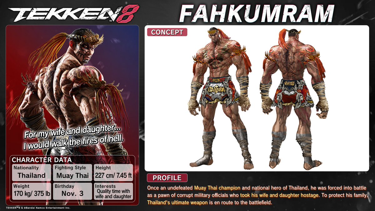🔥 TEKKEN 8 - Official Concept Art and Bios for Armor King, Miary Zo, Anna Williams &amp; Fahkumram! EVO 2025 news and more: tinyurl.com/2nv8kxp2
 
#tekken8 #tekken #evo2025