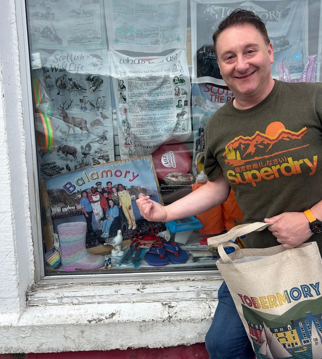 I loved finding these on my shopping trip in Tobermory on my day off from filming. Such special memories, and I'm so lucky to be making new ones #Balamory.  Thank you, everyone, for your kind messages it's really been beautifully overwhelming.  xx I'm a happy #PcPlum xx 😘