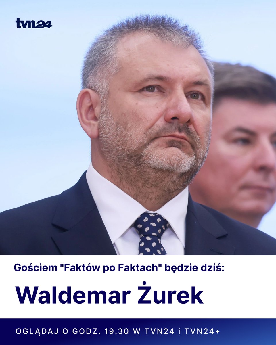 📢 | Gościem <a href="/faktypofaktach/">Fakty po Faktach</a> będzie dziś Waldemar Żurek, minister sprawiedliwości, <a href="/MS_GOV_PL/">Min. Sprawiedliwości</a>.

Zapraszamy o 19.30 do <a href="/tvn24/">tvn24</a> i <a href="/tvn24plus/">TVN24+</a>:
🔗tvn24.pl/plus/na-zywo/t…