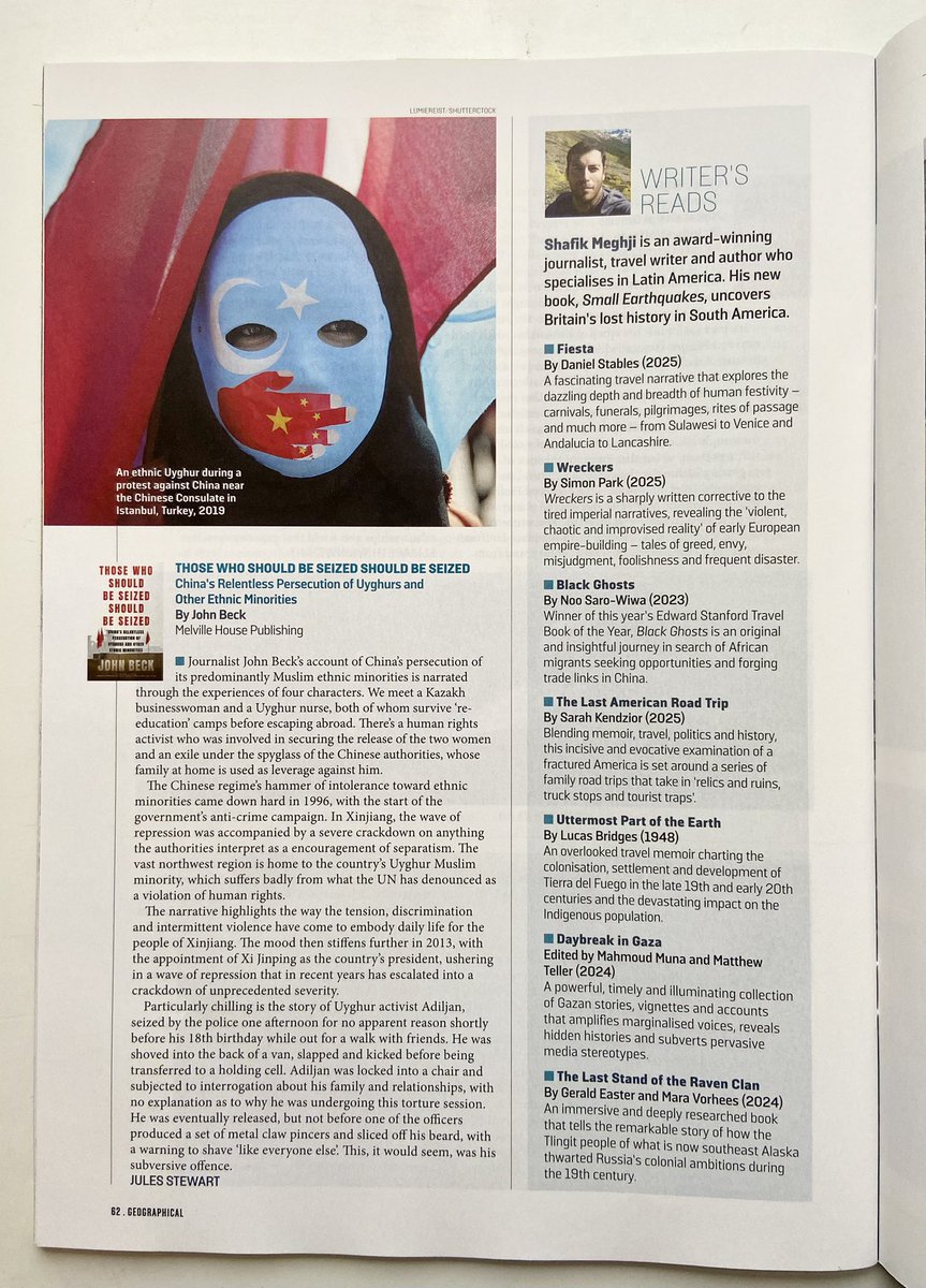 Shafik Meghji (@shafikmeghji) on Twitter photo In the Writer’s Reads column of the new issue of <a href="/GeographicalMag/">Geographical</a>, I give a shout-out to some brilliant books, including Fiesta by <a href="/DanStables/">Daniel Stables</a>, The Last American Road Trip by <a href="/sarahkendzior/">Sarah Kendzior</a> & Daybreak in Gaza by <a href="/matthewteller/">Matthew Teller</a>. In the Writer’s Reads column of the new issue of <a href="/GeographicalMag/">Geographical</a>, I give a shout-out to some brilliant books, including Fiesta by <a href="/DanStables/">Daniel Stables</a>, The Last American Road Trip by <a href="/sarahkendzior/">Sarah Kendzior</a> & Daybreak in Gaza by <a href="/matthewteller/">Matthew Teller</a>.