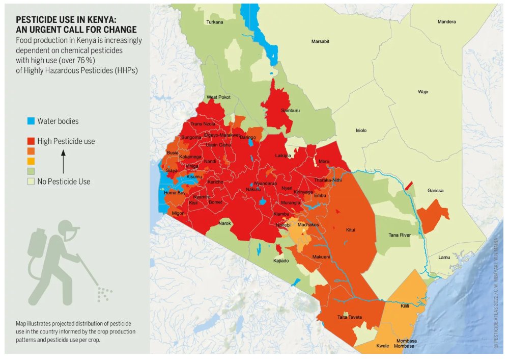 Stay_Hidden0's tweet photo. No Presidential candidate will tell you this

In 2023, Kenya imported 20,000+ tonnes of PESTCIDES, worth approx Ksh 22.5 B.

Cancer is the 3rd leading cause of death.

And most of the pesticides in the KE market are certainly classified as carcinogenic. https://t.co/47xpZ9wNZC